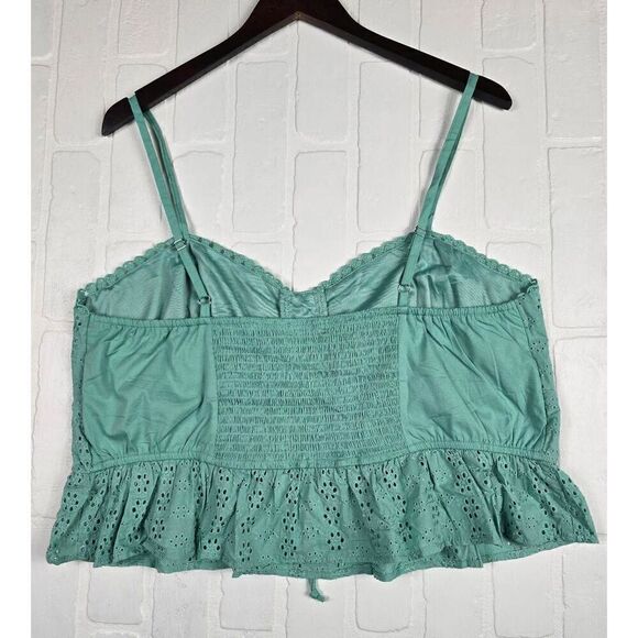 Wild Fable Lace up  Eyelet Crop Top XXL - Picture 2 of 3